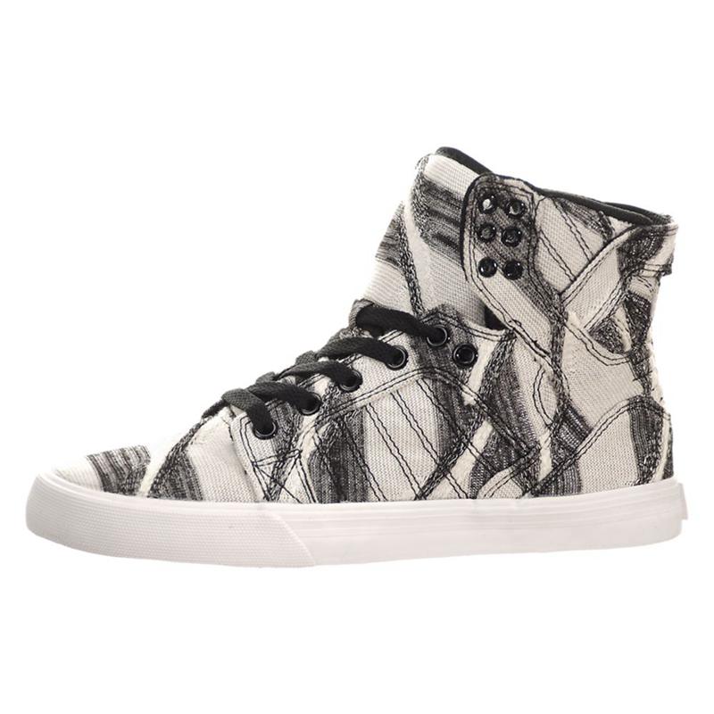 Zapatillas Altas Supra Argentina Mujer - SKYTOP Blancas Gris (OEYJU-8201)